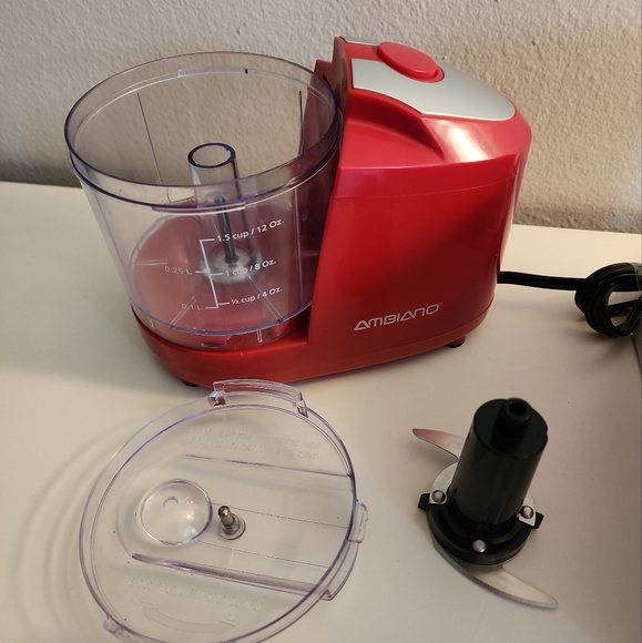 Ambiano Kitchen Ambiano Mini Food Chopper 0w 15 Cup Capacity Red